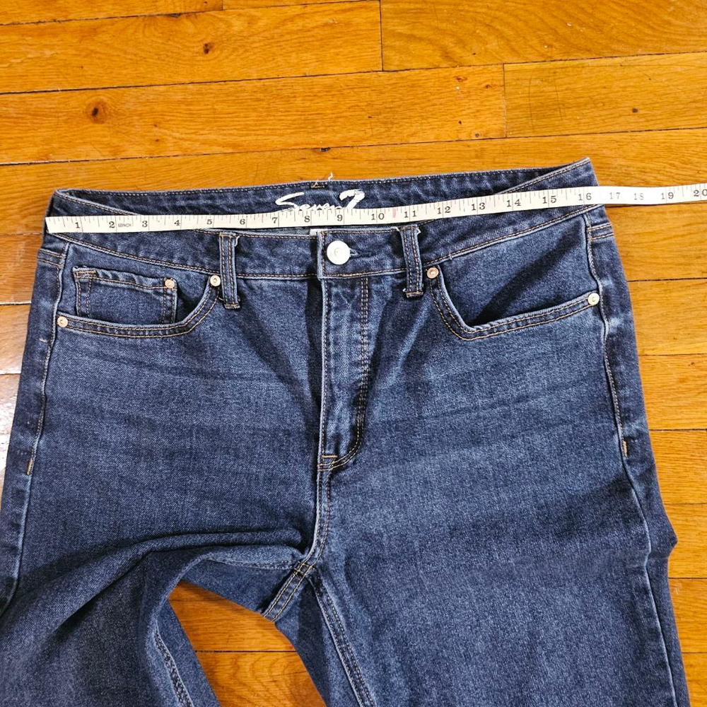 Seven7 Women Slim Straight Jeans Blue Size 10 - Picture 5 of 10